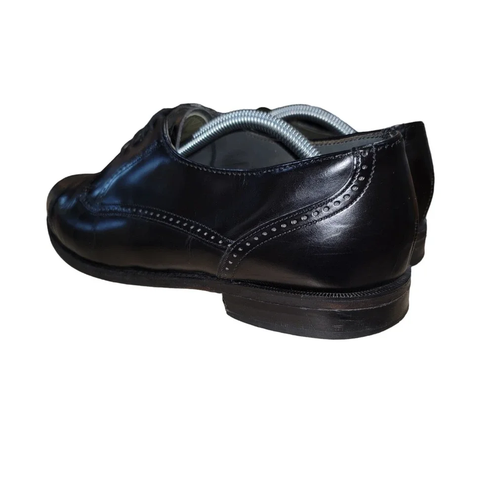 Dexter Men's Wing Tip Black Leather Oxford‎ Broguing Dress Shoes Size 10.5 M USA